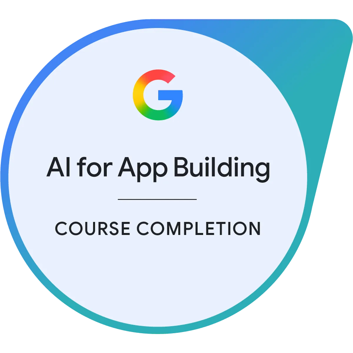 Maik Ellerbrock's verified Google AI for App Building badge issued by Coursera