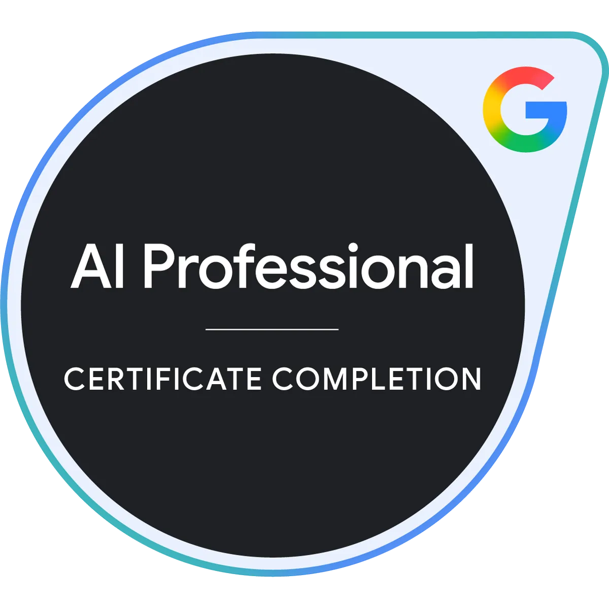 Maik Ellerbrock's verified Google AI Professional Certificate badge issued by Coursera